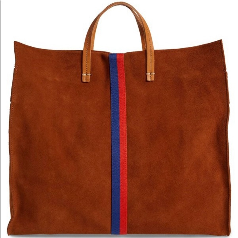 Clare V. Simple Stripe Suede Tote Like New!